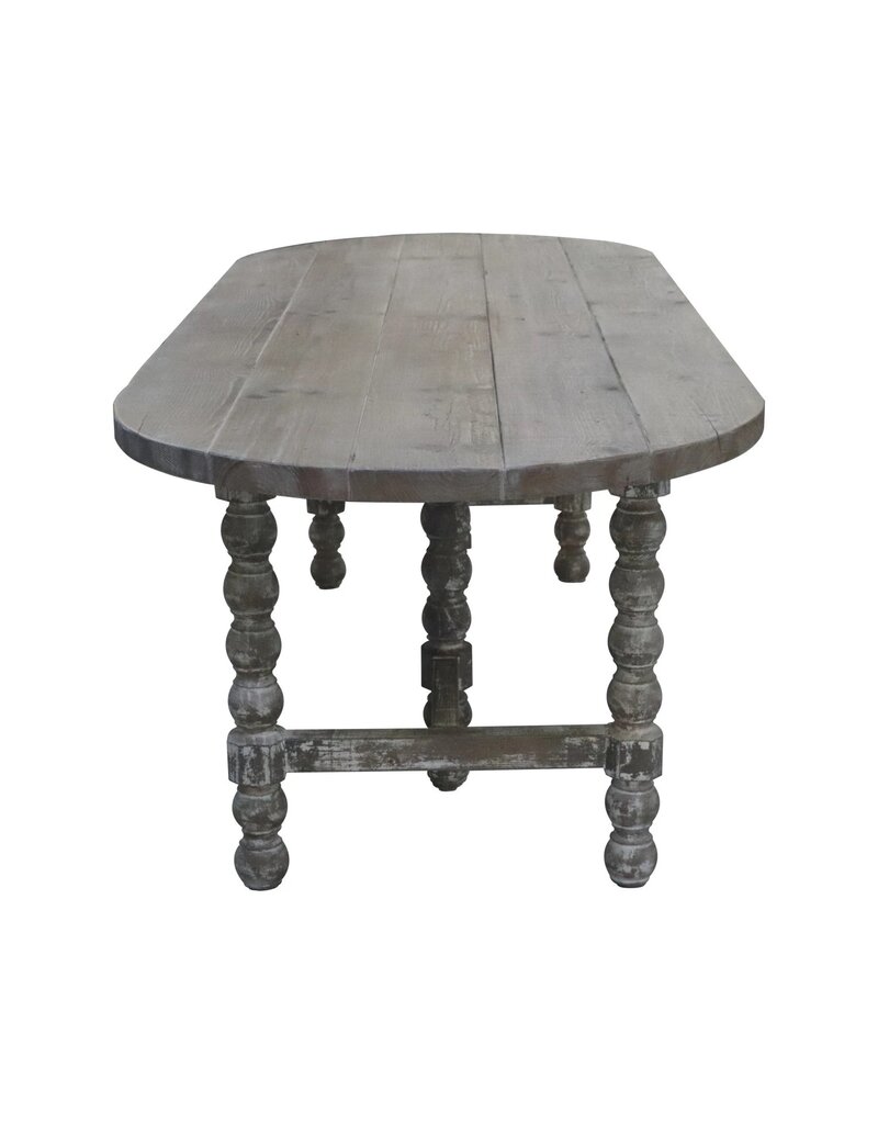 Heirloom 96" Reclaimed Wood Table, Whitewashed