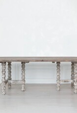 Heirloom 96" Reclaimed Wood Table, Whitewashed