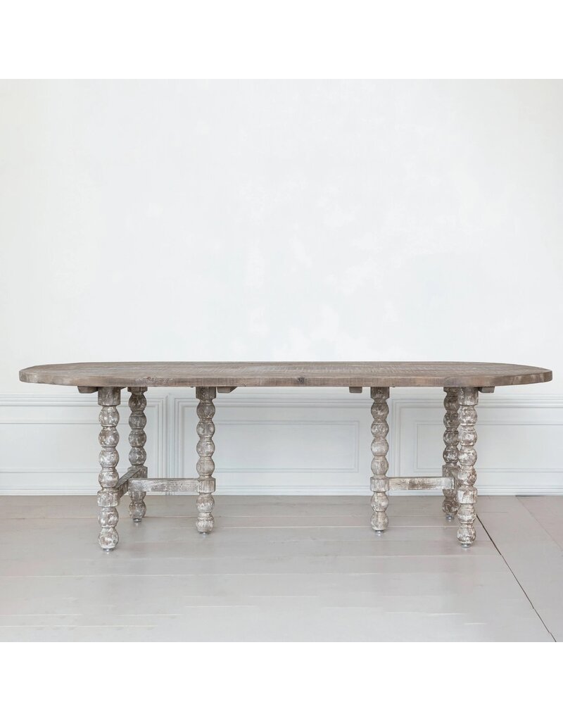 Heirloom 96" Reclaimed Wood Table, Whitewashed