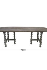 Heirloom 96" Reclaimed Wood Table, Whitewashed