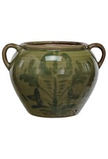 Sunset Villa Hand-Painted Terra-cotta Urn w/ Handles