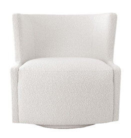 Atelier Nina Swivel Chair, Boucle Ivory