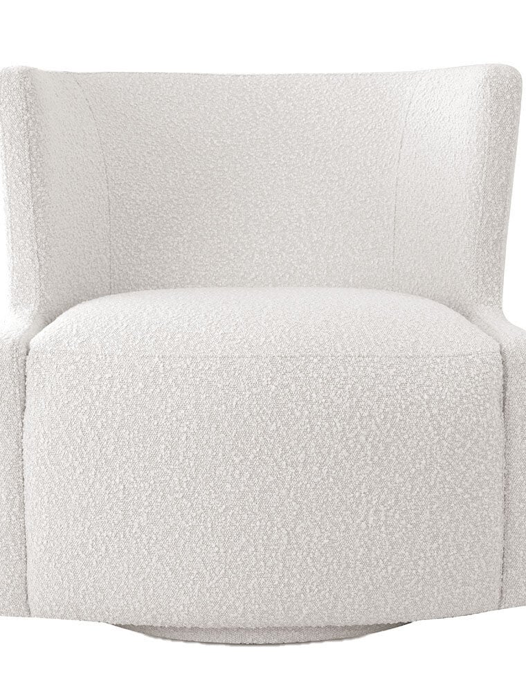 Atelier Nina Swivel Chair, Boucle Ivory