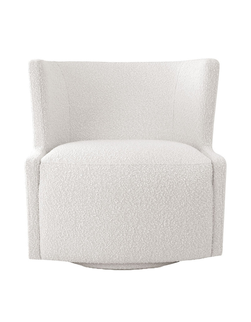 Atelier Nina Swivel Chair, Boucle Ivory
