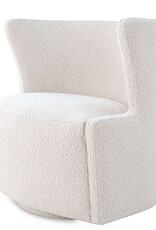 Atelier Nina Swivel Chair, Boucle Ivory