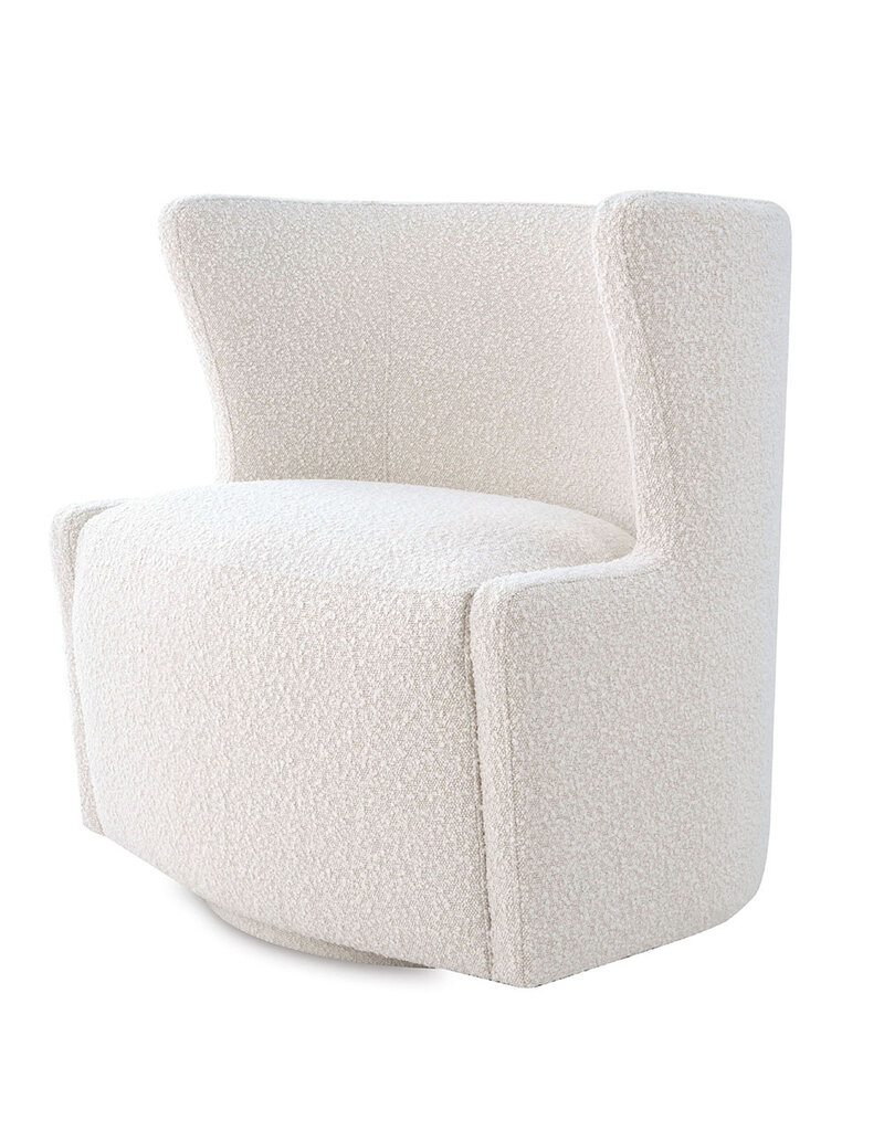Atelier Nina Swivel Chair, Boucle Ivory