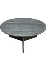Southern Sky Axel 42" Round Coffee Table, Transparent Black