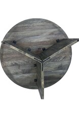 Southern Sky Axel 42" Round Coffee Table, Transparent Black