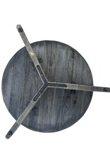 Southern Sky Axel 30" Round Side Table, Transparent Black