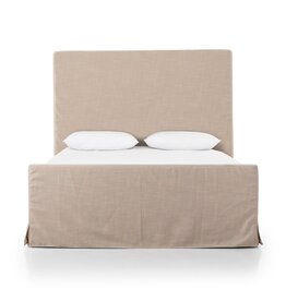 Daphne Daphne Slipcover Queen Bed, Hootie Pearl, Almond