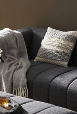 Four Hands Grey Textured Stripe Pillow, 20" x 20"