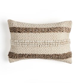 Four Hands Natural Textured Stripe Pillow, 20" x 20"