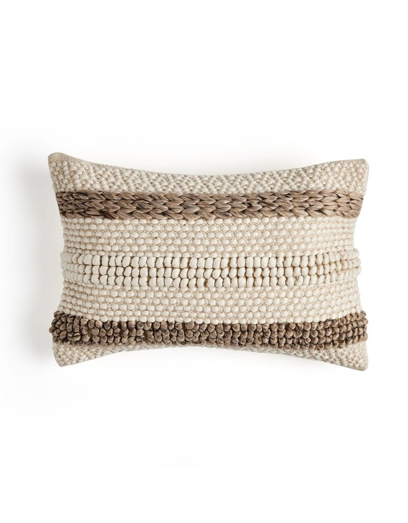 Four Hands Natural Textured Stripe Pillow, 20" x 20"