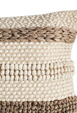 Four Hands Natural Textured Stripe Pillow, 20" x 20"