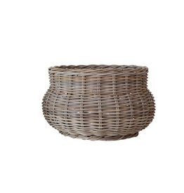 Sonoma 18" Hand-woven Rattan Planter, Grey