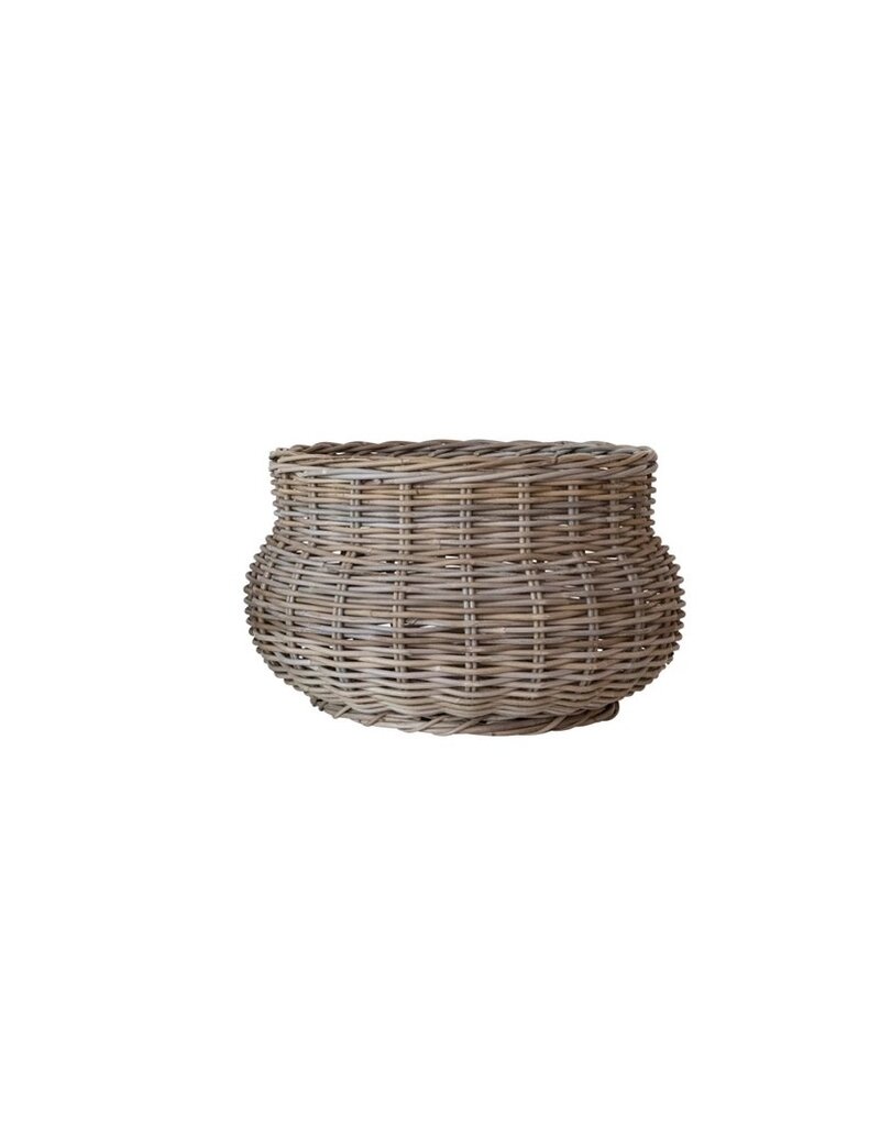 Sonoma 18" Hand-woven Rattan Planter, Grey