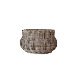 Sonoma 16" Hand-woven Rattan Planter, Grey