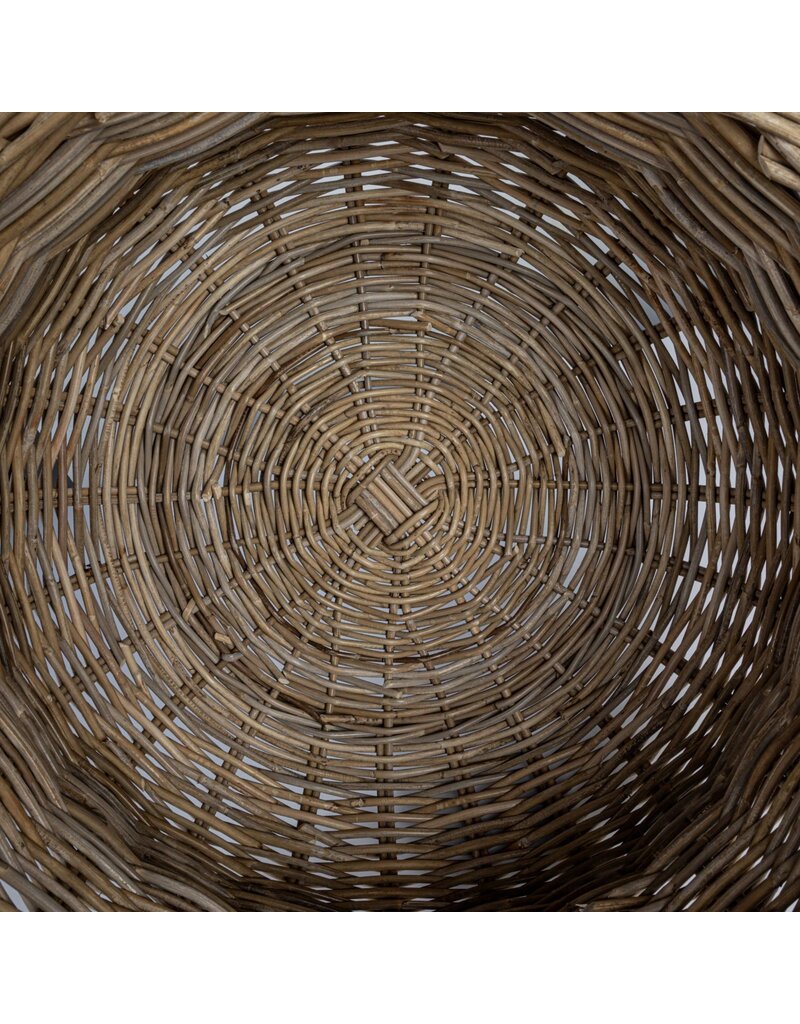 Sonoma 16" Hand-woven Rattan Planter, Grey