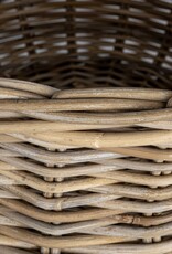 Sonoma 16" Hand-woven Rattan Planter, Grey