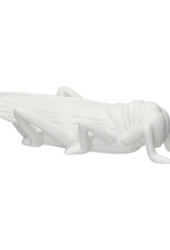 Dapper Home Stoneware Bisque Grasshopper, White