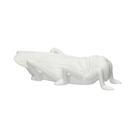 Dapper Home Stoneware Bisque Grasshopper, White