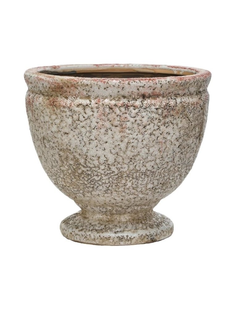 Sunset Villa Terra-cotta Footed Planter, Hold 5" Pot