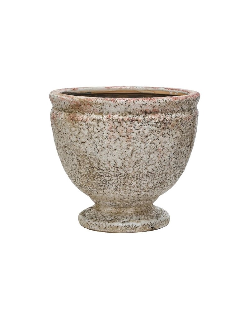 Sunset Villa Terra-cotta Footed Planter, Hold 5" Pot