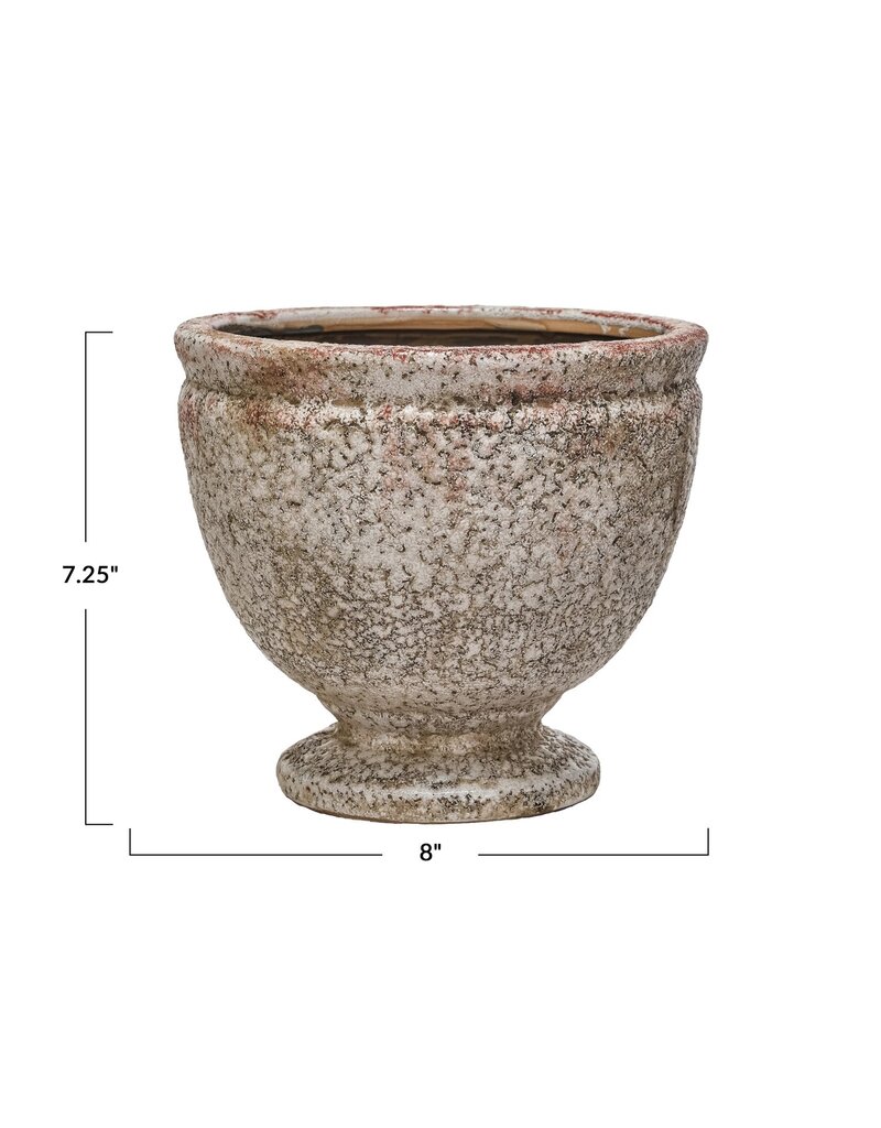 Sunset Villa Terra-cotta Footed Planter, Hold 5" Pot