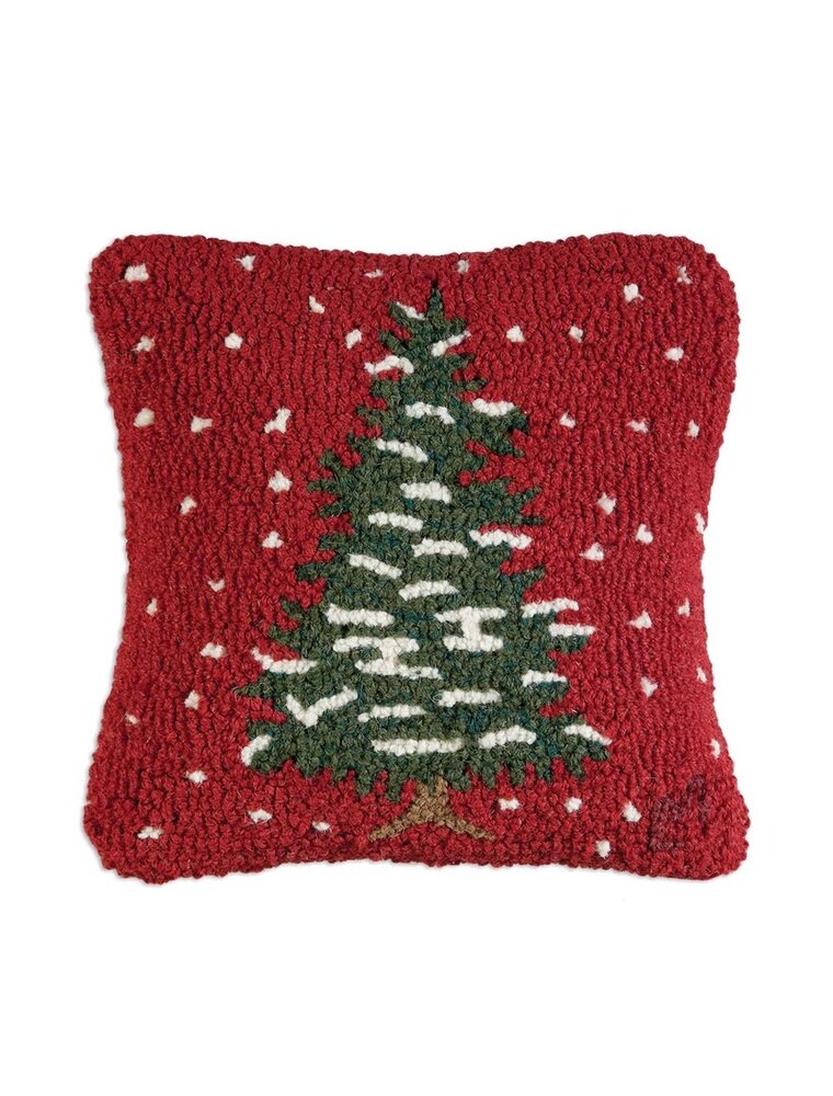 Chandler 4 Corners 14" x 14" Red Flurries Tree Pillow
