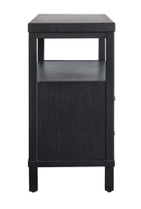 Egypt Sherrod Gemma 2 Drawer Nightstand w/Open Storage, Black