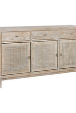 Britton Britton Sideboard with Woven Door Panels, Grey Wash