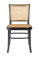 East At Main Pia Cane & Rattan Dining Chair, Black