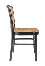 East At Main Pia Cane & Rattan Dining Chair, Black