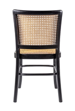 East At Main Pia Cane & Rattan Dining Chair, Black