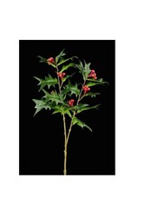 AB Floral 21" Holly Berry Leaf Spray