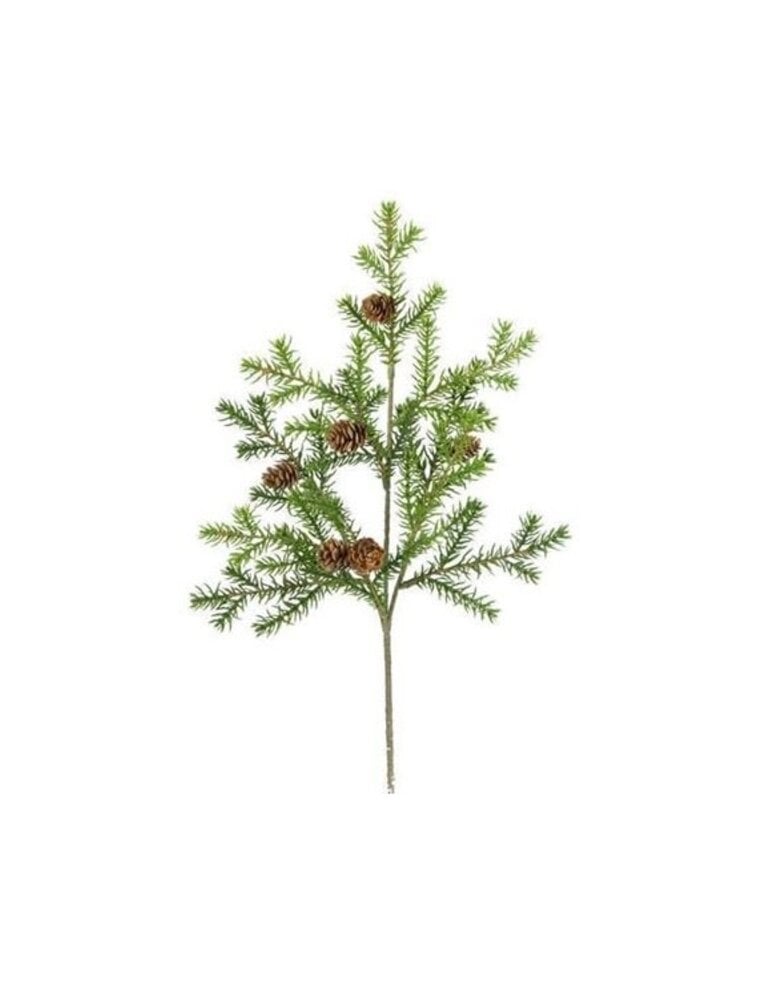 AB Floral 16" Pine/Pinecone Spray
