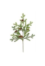 AB Floral 16" Pine/Pinecone Spray