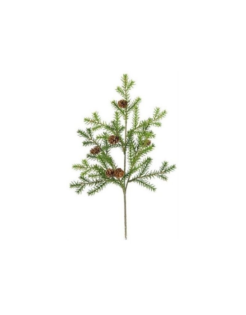 AB Floral 16" Pine/Pinecone Spray