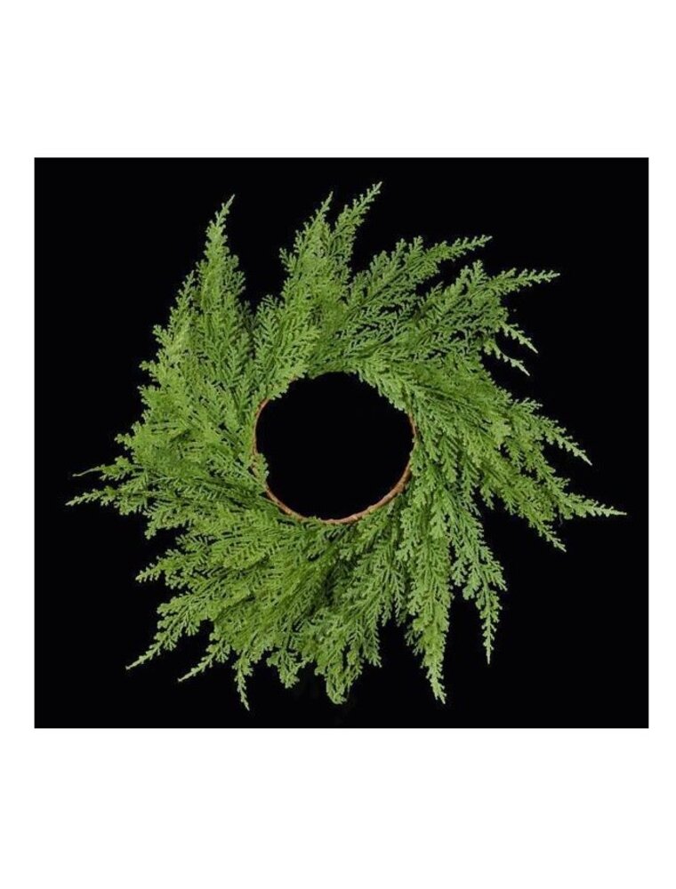 AB Floral 12" Dia Cedar Candle Ring