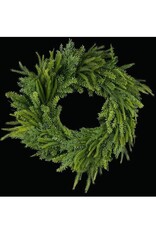 AB Floral 30" Dia Mixed Christmas Green Wreath