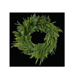 AB Floral 30" Dia Mixed Christmas Green Wreath