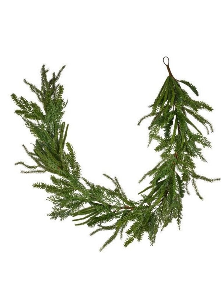 AB Floral 6' Mixed Christmas Green Garland