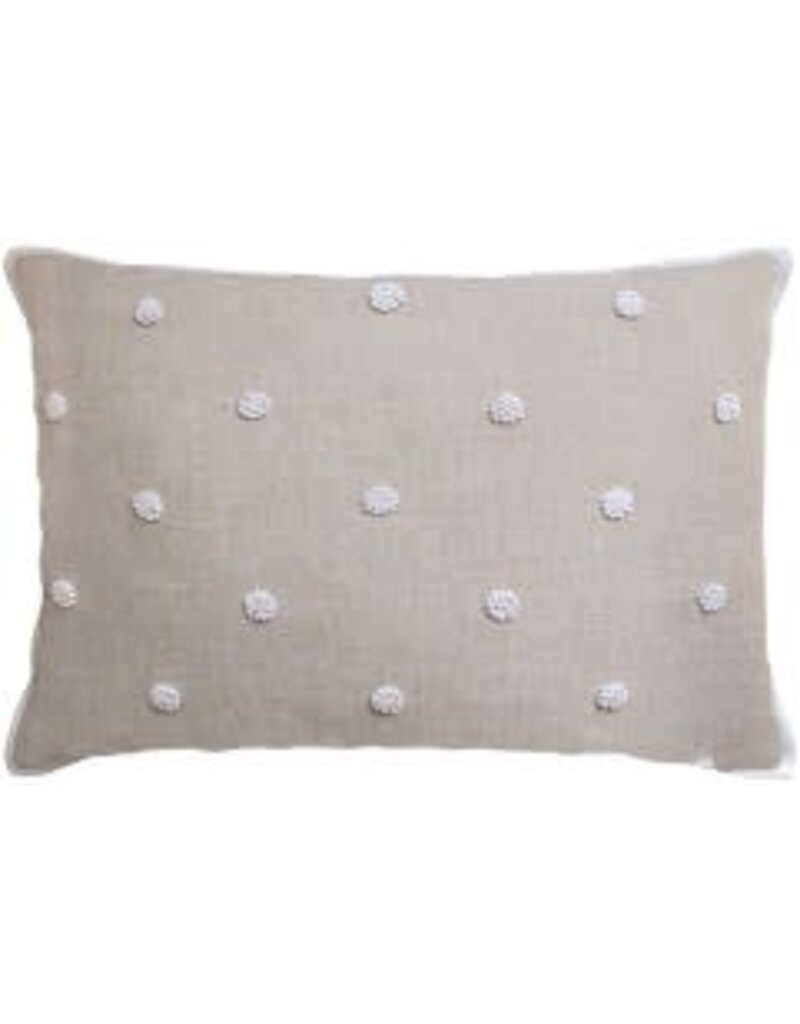 Ryan Studio 14 x 20 Pillow - Flanged French Knot Flax