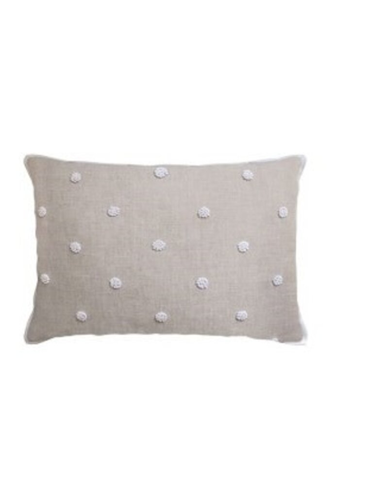 Ryan Studio 14 x 20 Pillow - Flanged French Knot Flax