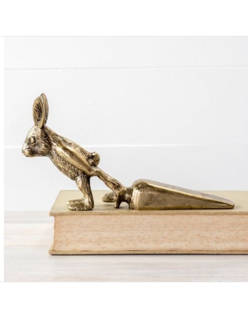 Gold Rabbit Door Stopper