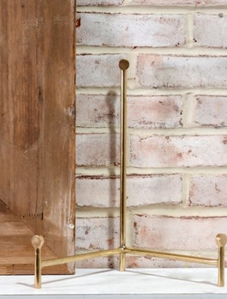 PD Home 12" Brass Straight Back Easel