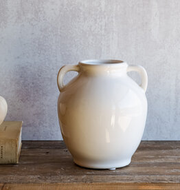 PD Home 7" White Handle Vase
