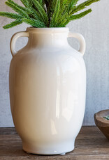 PD Home 10" White Handle Vase