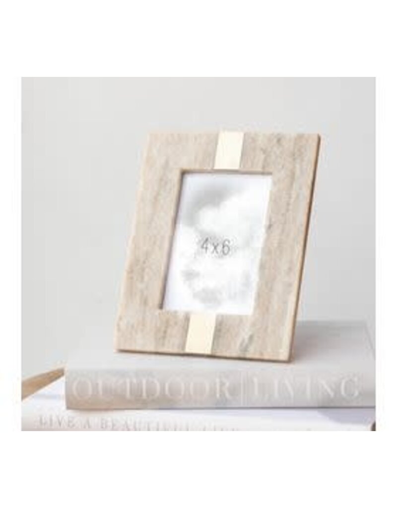 PD Home 4x6 Beige Marble Photo Frame