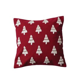 Let It Snow 20" Square Tree Pattern Pillow